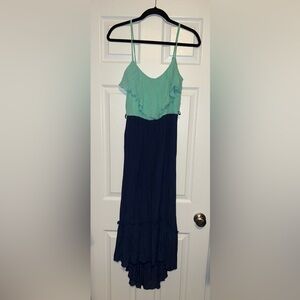Iz Byer Teal Sleeveless Top